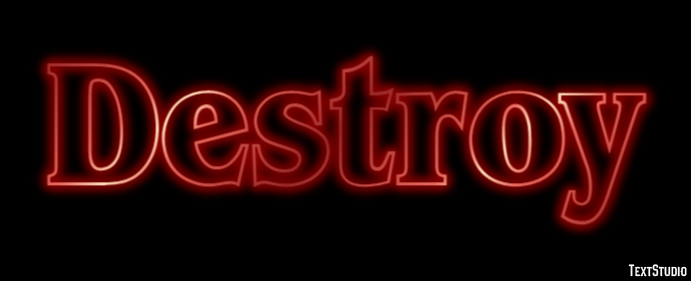 Destroy Text Effect