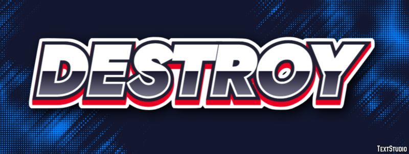 Destroy Text Effect