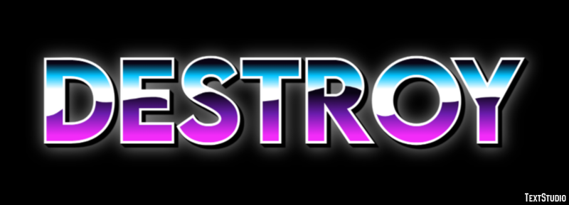 Destroy Text Effect