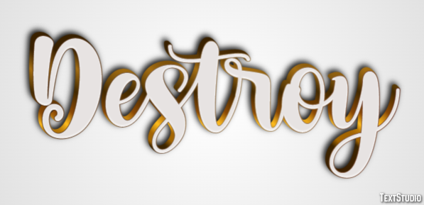 Destroy Text Effect