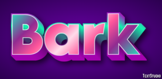 Bark Efekt tekstowy