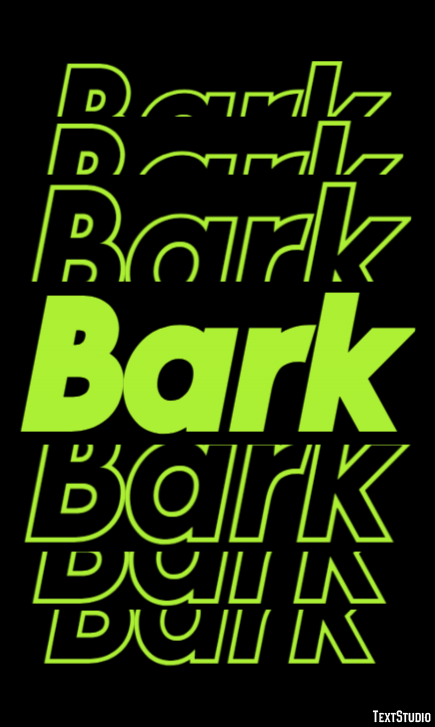 Bark Efekt tekstowy