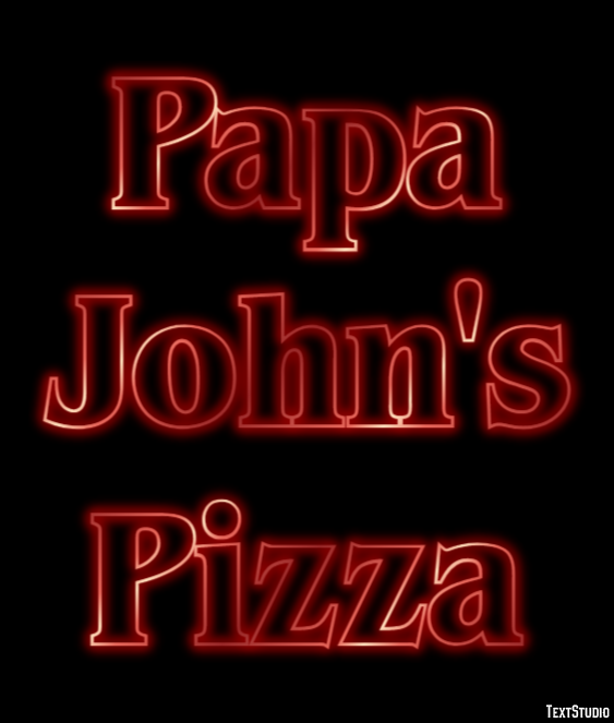 Papa John's Pizza Efecto de Texto