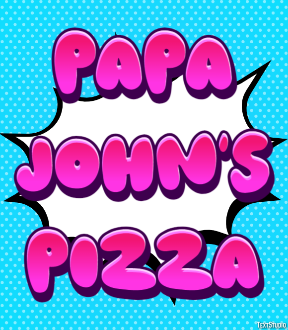 Papa John's Pizza Efecto de Texto