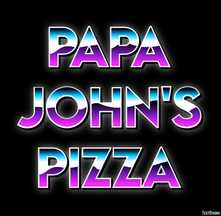 Papa John's Pizza Efecto de Texto