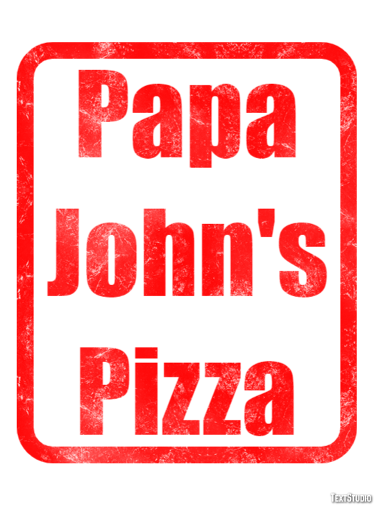 Papa John's Pizza Efecto de Texto
