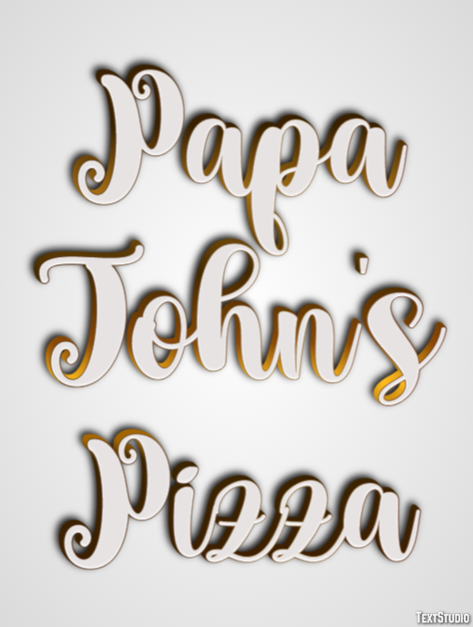 Papa John's Pizza Efecto de Texto