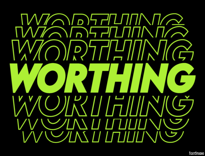 Worthing Efeito de texto