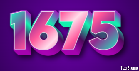 1675 Text Effect