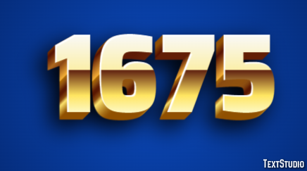 1675 Text Effect