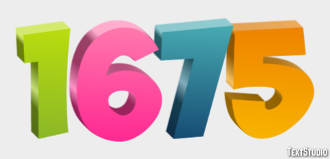 1675 Text Effect