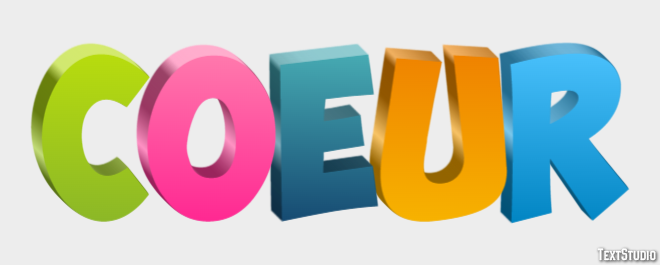 Cœur テキスト効果