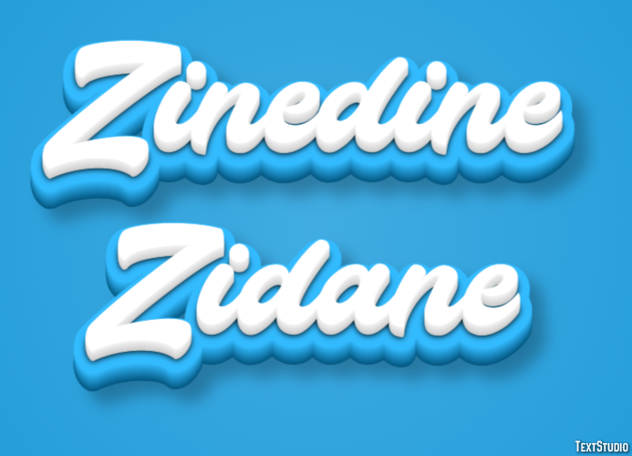 Zinedine Zidane Эффект текста