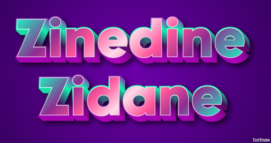 Zinedine Zidane Эффект текста