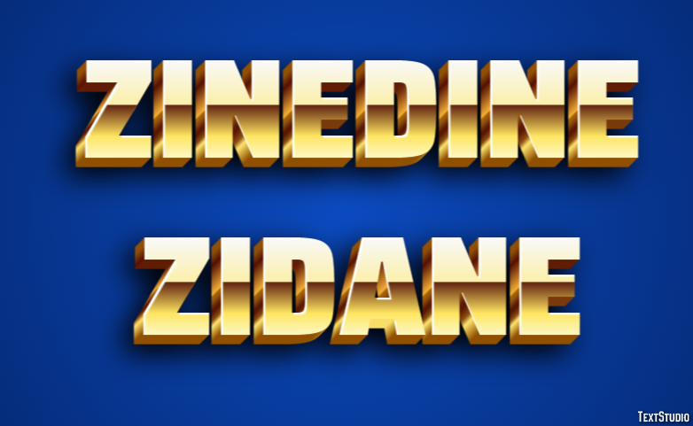 Zinedine Zidane Text Effect