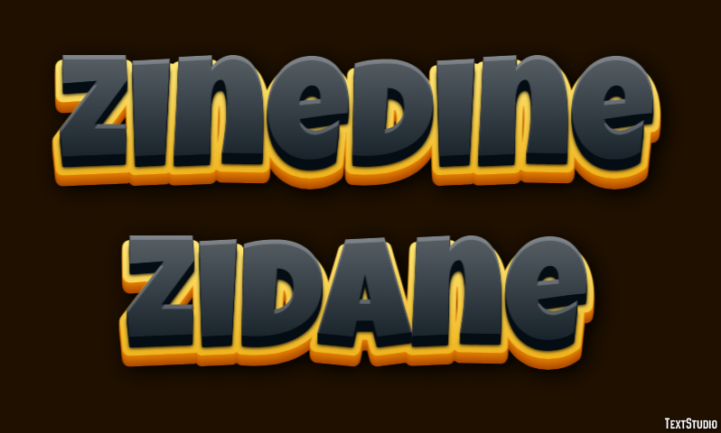 Zinedine Zidane Text Effect