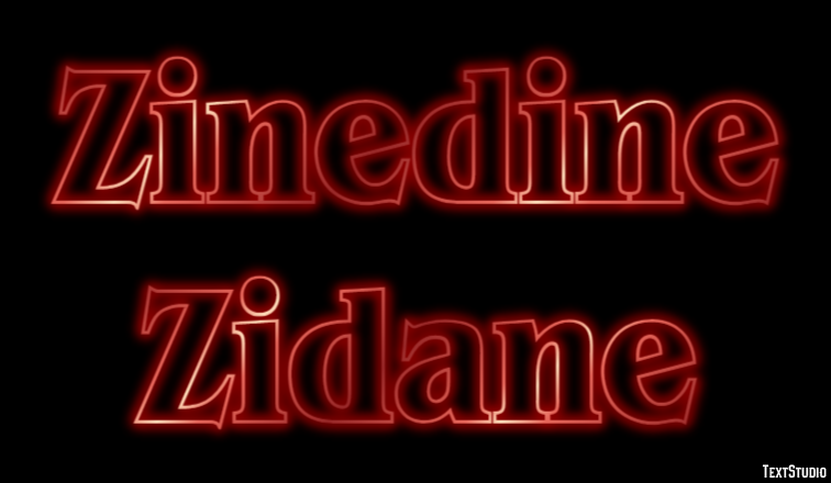 Zinedine Zidane Text effect