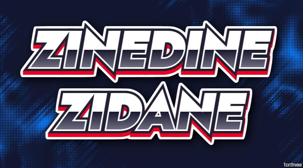 Zinedine Zidane Text Effect