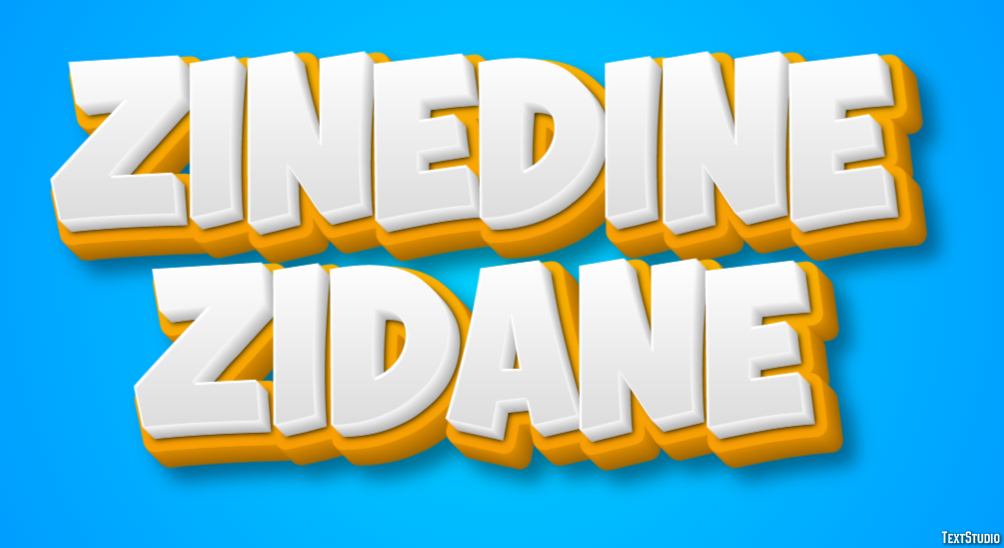 Zinedine Zidane Text Effect