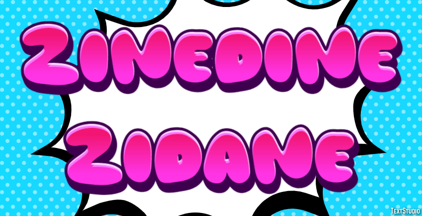 Zinedine Zidane Text Effect