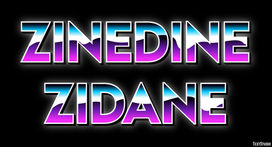 Zinedine Zidane Text Effect