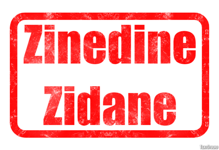 Zinedine Zidane Text Effect