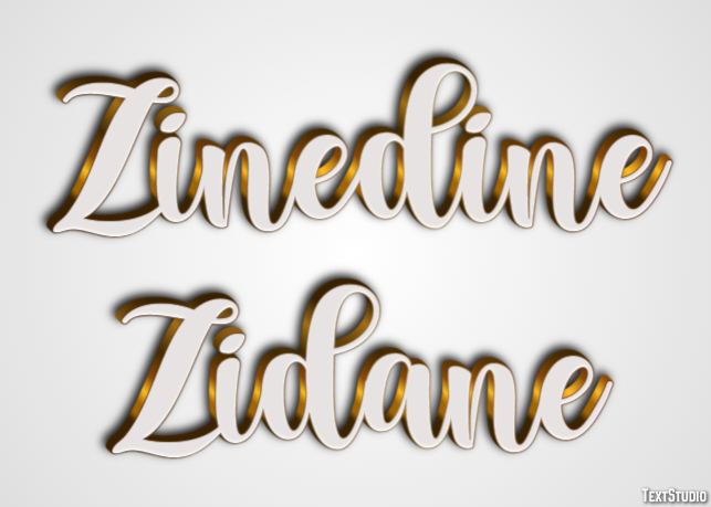 Zinedine Zidane Text Effect