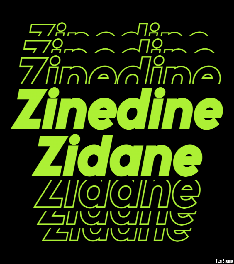 Zinedine Zidane Text Effect