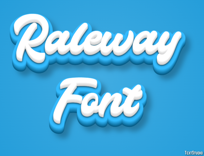 Raleway Font Efekt tekstowy