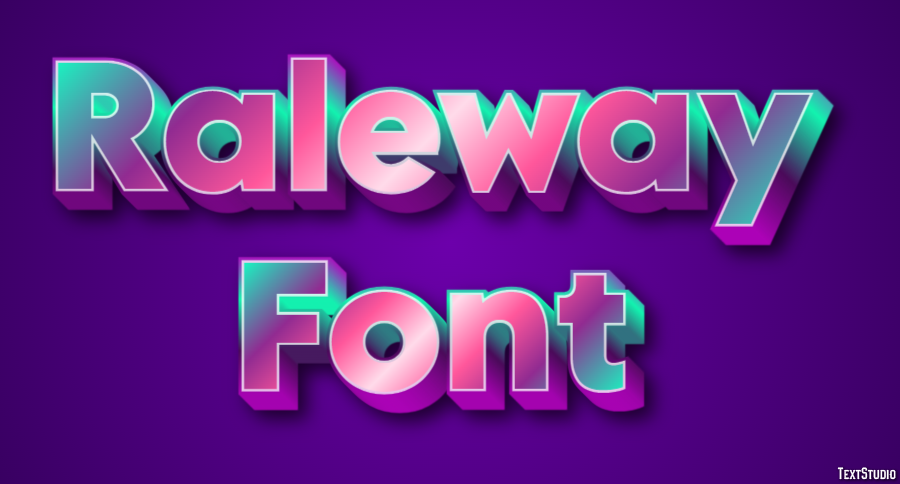 Raleway Font Efekt tekstowy