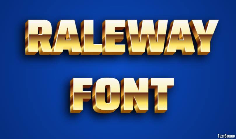 Raleway Font Efekt tekstowy