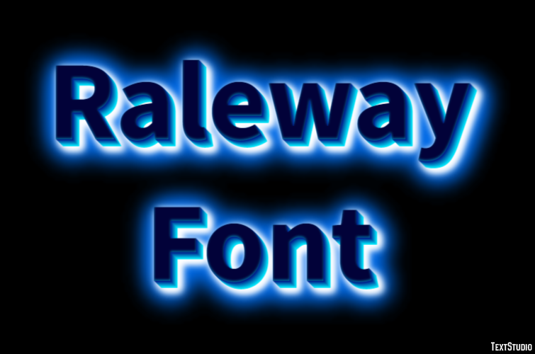 Raleway Font Texteffekt