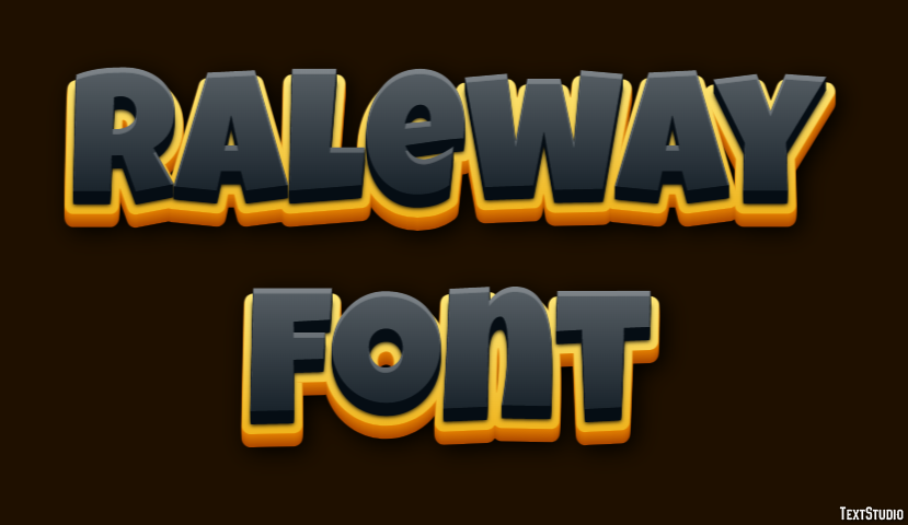 Raleway Font Efekt tekstowy