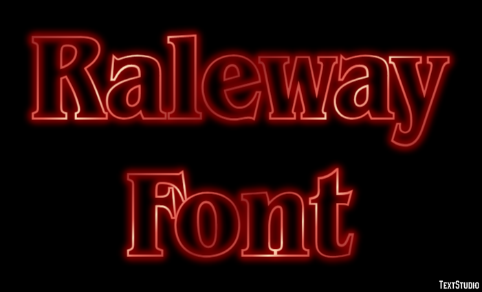 Raleway Font Efekt tekstowy