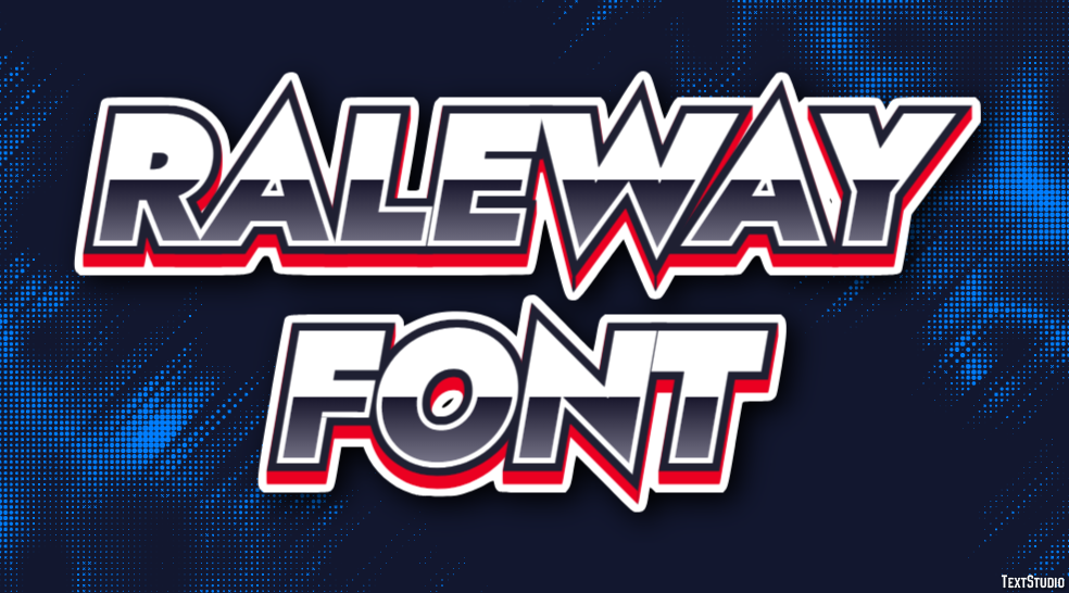 Raleway Font Efekt tekstowy