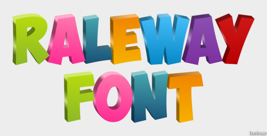 Raleway Font Efekt tekstowy