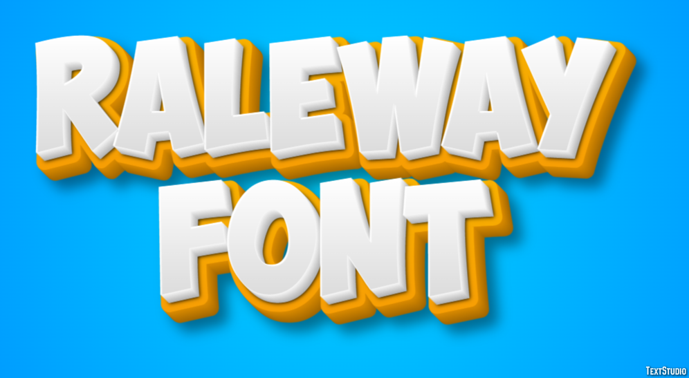 Raleway Font Efekt tekstowy