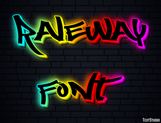 Raleway Font Efekt tekstowy