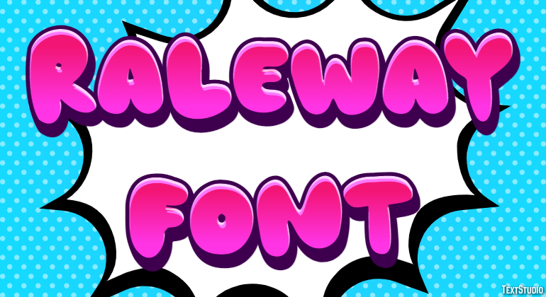 Raleway Font Efekt tekstowy