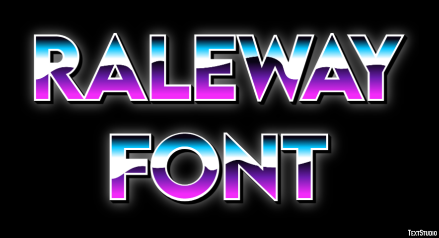 Raleway Font Efekt tekstowy