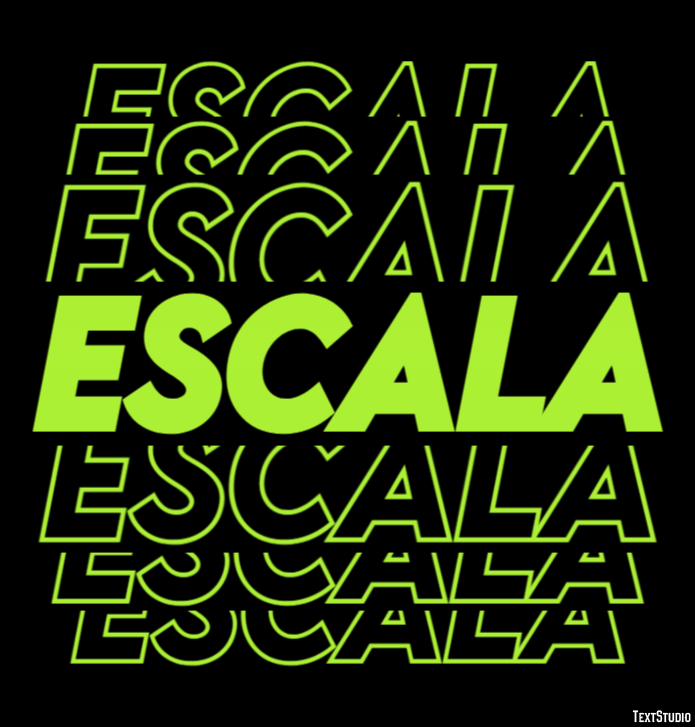 Escala Effetto testo