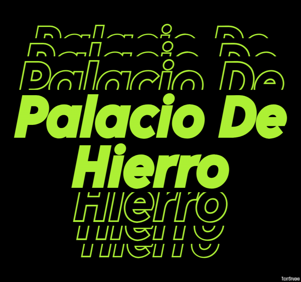 Palacio De Hierro Efeito de texto