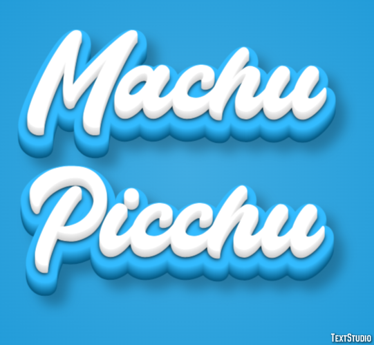 Machu Picchu Effetto testo