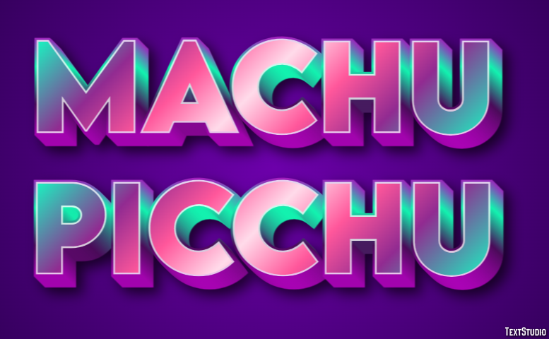 Machu Picchu Effetto testo