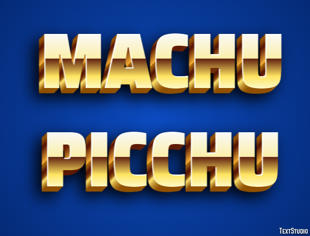 Machu Picchu Эффект текста
