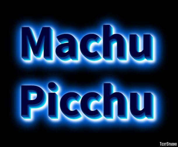 Machu Picchu Effetto testo