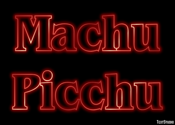 Machu Picchu Effetto testo