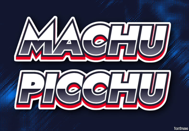 Machu Picchu Texteffekt