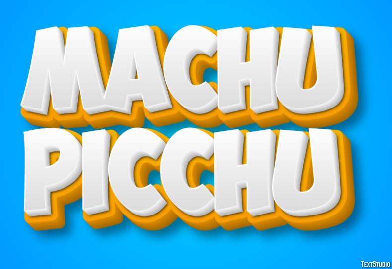 Machu Picchu Texteffekt