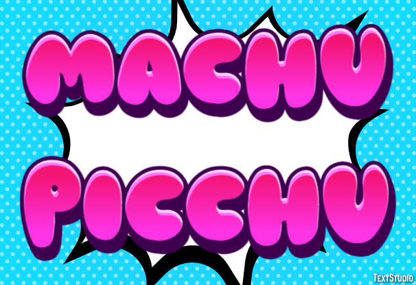 Machu Picchu Texteffekt